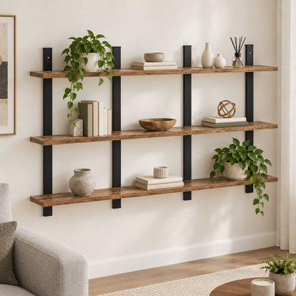 Wall Shelf Old Wood 102 x 13.5 x 58 cm Engineered Wood