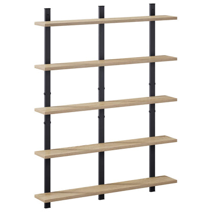 Wall Shelf Sonoma Oak 79.5 x 13.5 x 102 cm Engineered Wood