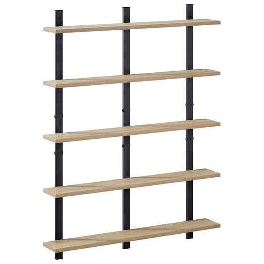 Wall Shelf Sonoma Oak 79.5 x 13.5 x 102 cm Engineered Wood