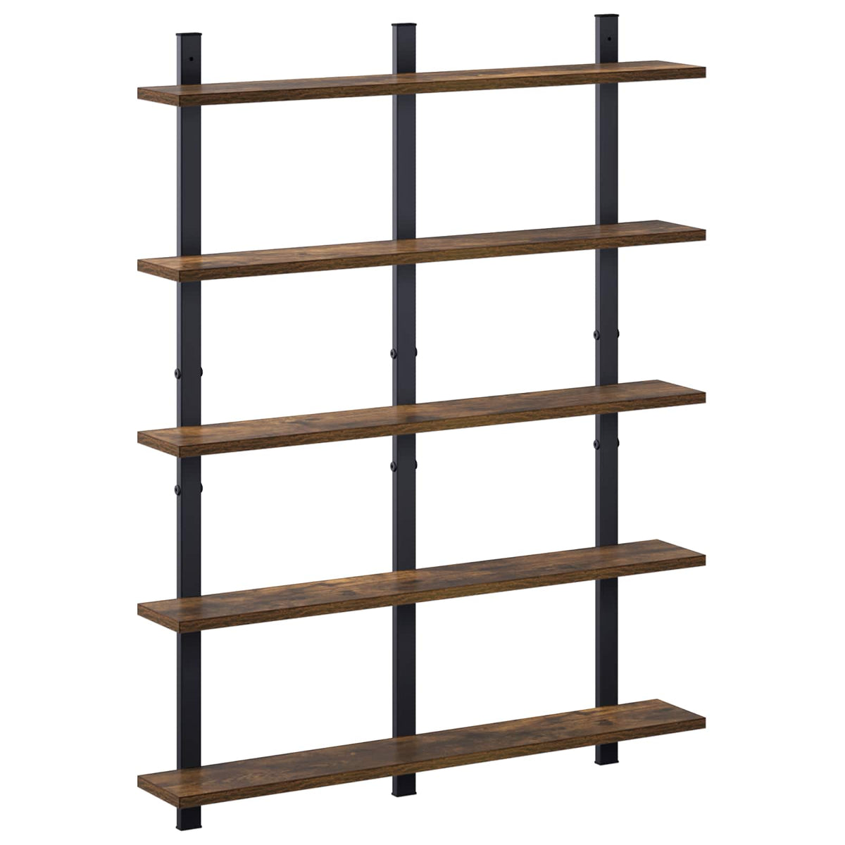 Wall Shelf Smoked Oak 79.5 x 13.5 x 102 cm Engineered Wood