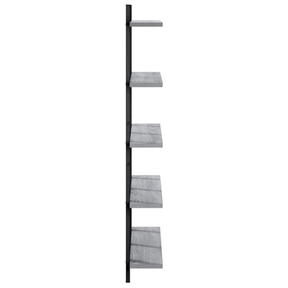 Wall Shelf Grey Sonoma 79.5 x 13.5 x 102 cm Engineered Wood