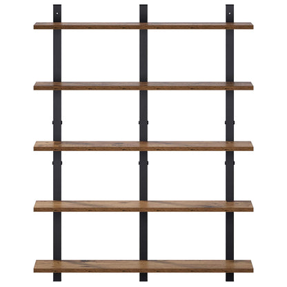 Wall Shelf Old Wood 79.5 x 13.5 x 102 cm Engineered Wood