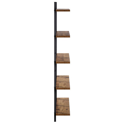 Wall Shelf Old Wood 79.5 x 13.5 x 102 cm Engineered Wood