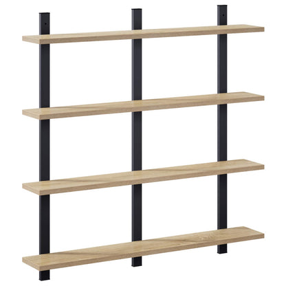 Wall Shelf Sonoma Oak 79.5 x 13.5 x 80 cm Engineered Wood