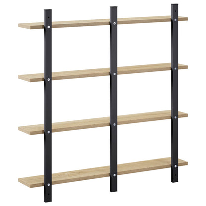 Wall Shelf Sonoma Oak 79.5 x 13.5 x 80 cm Engineered Wood
