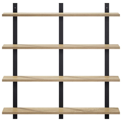 Wall Shelf Sonoma Oak 79.5 x 13.5 x 80 cm Engineered Wood