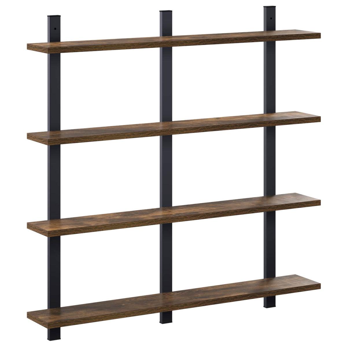 Wall Shelf Smoked Oak 79.5 x 13.5 x 80 cm Engineered Wood