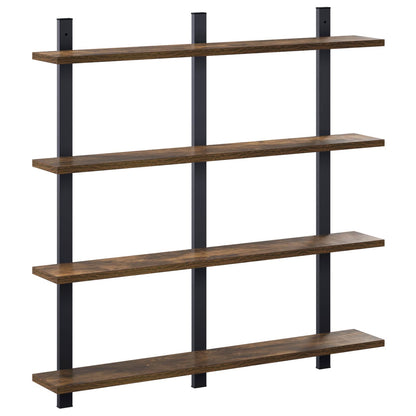 Wall Shelf Smoked Oak 79.5 x 13.5 x 80 cm Engineered Wood