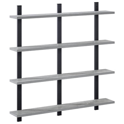 Wall Shelf Grey Sonoma 79.5 x 13.5 x 80 cm Engineered Wood