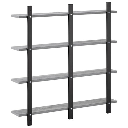 Wall Shelf Grey Sonoma 79.5 x 13.5 x 80 cm Engineered Wood