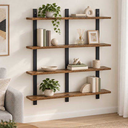 Wall Shelf Old Wood 79.5 x 13.5 x 80 cm Engineered Wood