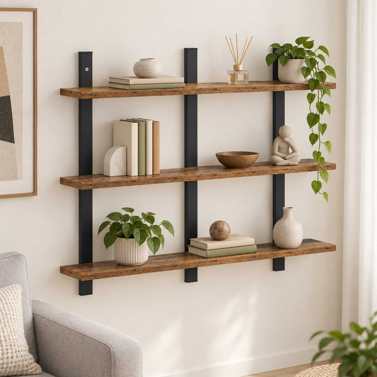 Wall Shelf Old Wood 79.5 x 13.5 x 58 cm Engineered Wood