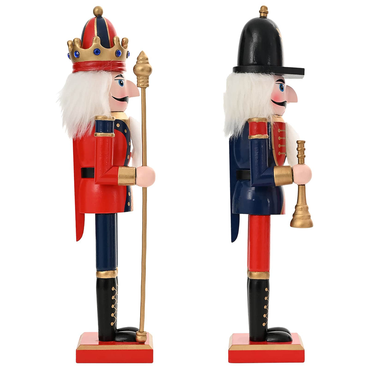 Christmas Nutcracker TURKU 2 pcs Red and Black 30 cm