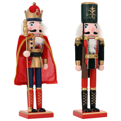Christmas Nutcracker TURKU 2 pcs Red and Black 38 cm