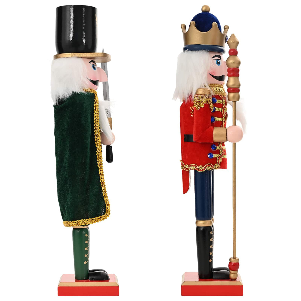 Christmas Nutcracker TURKU 2 pcs Red and Black 38 cm