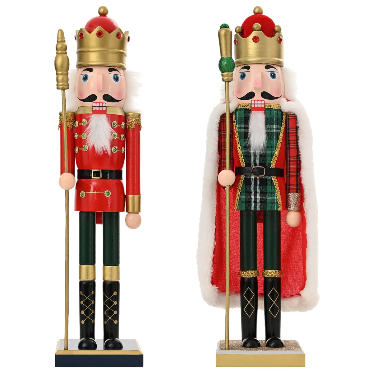 Christmas Nutcracker TURKU 2 pcs Red and Black 50 cm