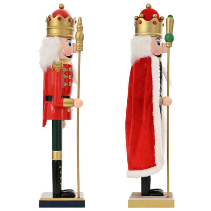 Christmas Nutcracker TURKU 2 pcs Red and Black 50 cm