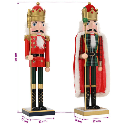 Christmas Nutcracker TURKU 2 pcs Red and Black 50 cm