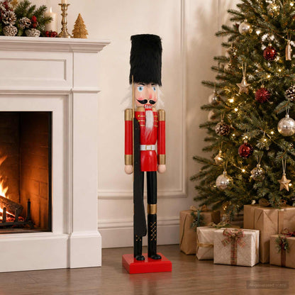 Christmas Nutcracker TURKU Red and Black 91 cm
