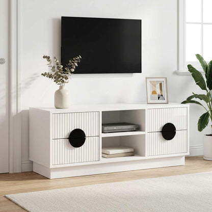 TV Cabinet VENRAY 101 x 36.5 x 40 cm High Gloss White