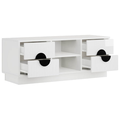 TV Cabinet VENRAY 101 x 36.5 x 40 cm High Gloss White