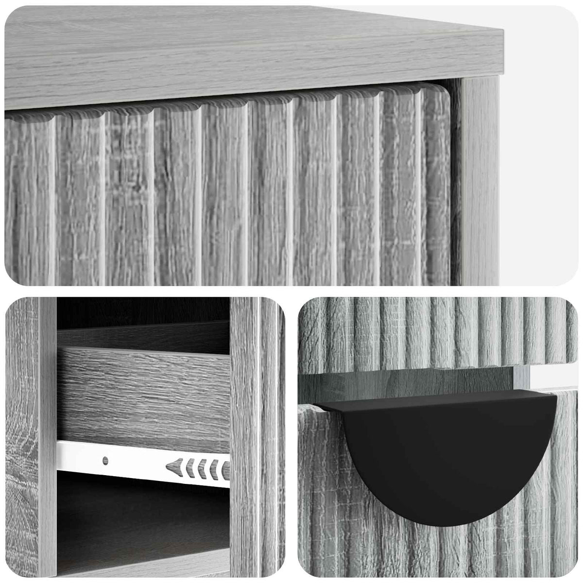 TV Cabinet VENRAY 101 x 36.5 x 40 cm Grey Sonoma