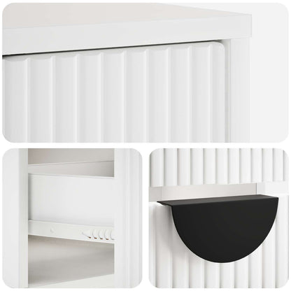 TV Cabinet VENRAY 137.5 x 33 x 40 cm White