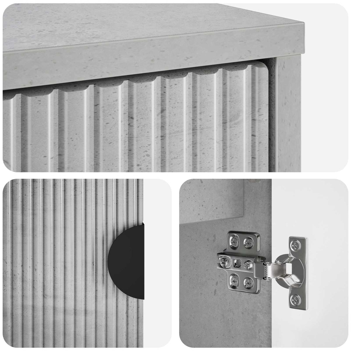 Sideboard VENRAY Concrete Grey 66 x 33 x 77.5 cm