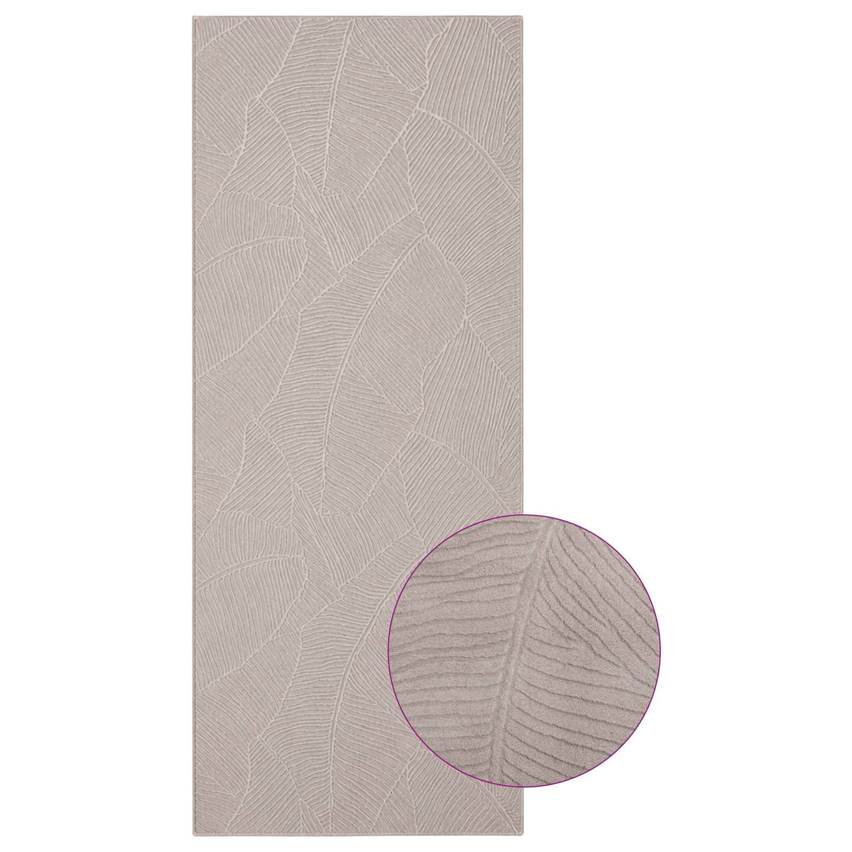 Rug IZA Beige 80 x 200 cm 100% Polyester Low Pile