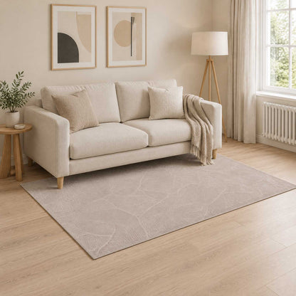 Rug IZA Beige 120 x 170 cm 100% Polyester Low Pile