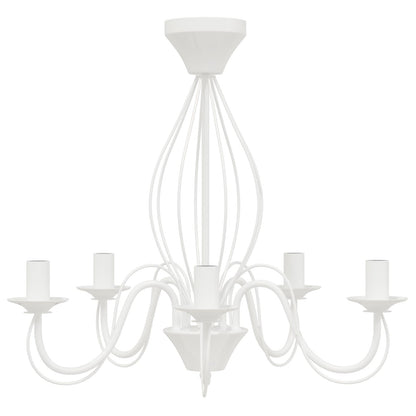 Chandelier E14 Metal White Ø 52 x 47 cm