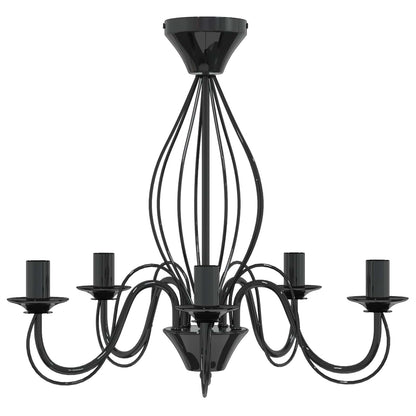 Chandelier E14 Metal Black Ø 52 x 47 cm