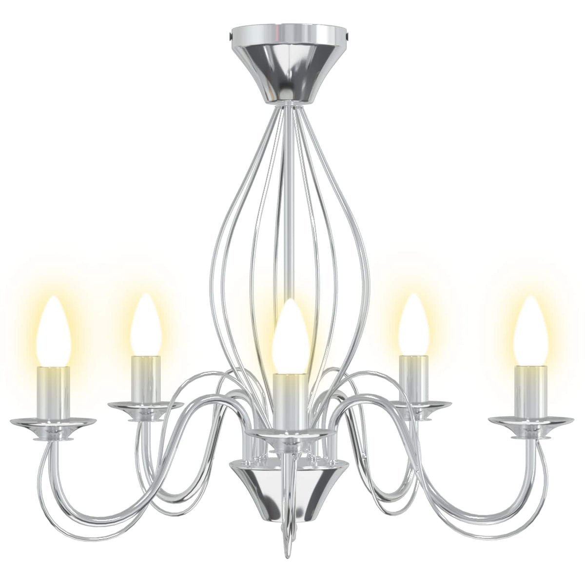 Chandelier E14 Metal Chrome Ø 52 x 47 cm