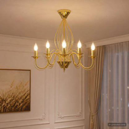 Chandelier E14 Metal Gold Ø 52 x 47 cm