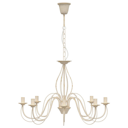 Adjustable Chandelier E14 Metal Antique White Ø 78 x 101 cm