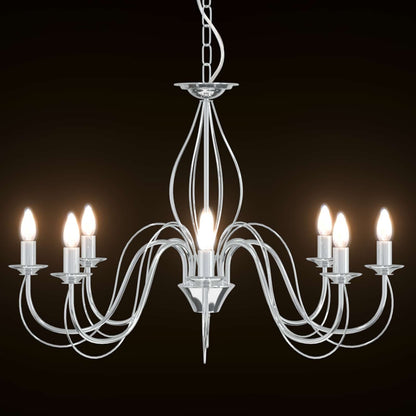 Adjustable Chandelier E14 Metal Chrome Ø 78 x 101 cm
