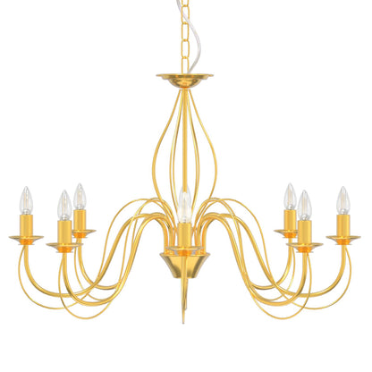 Adjustable Chandelier E14 Metal Gold Ø 78 x 101 cm