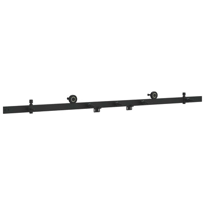 Sliding Door Hardware Kit 152.4 cm Steel Black