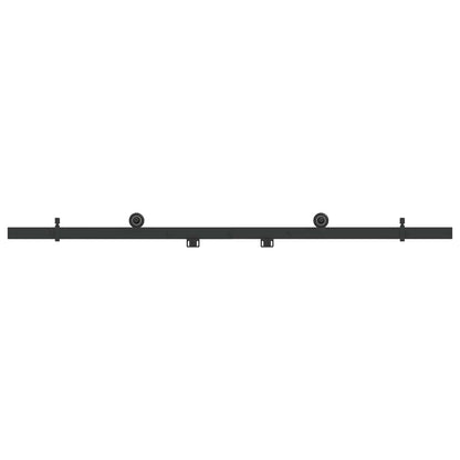 Sliding Door Hardware Kit 152.4 cm Steel Black