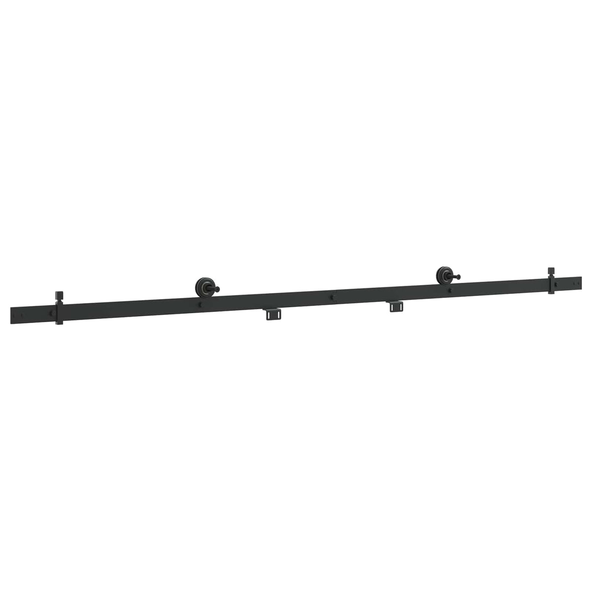 Sliding Door Hardware Kit 200 cm Steel Black