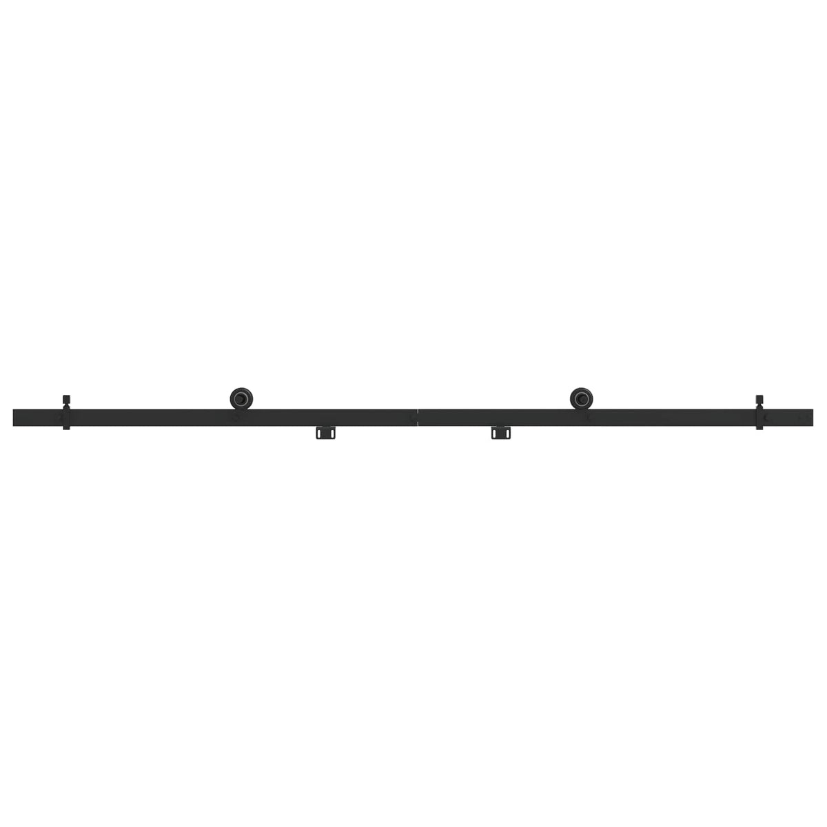 Sliding Door Hardware Kit 200 cm Steel Black