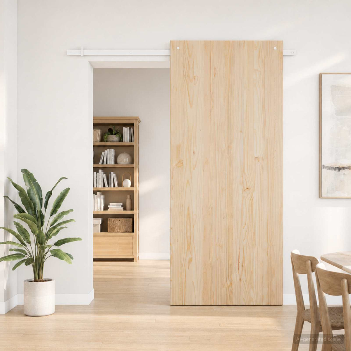 Sliding Door Hardware Kit 183 cm Steel White