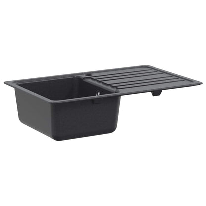 Kitchen Sink with Drainer Granite 76.5 cm x 46 cm x 28 cm