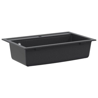 Kitchen Sink Single Basin Granite 79.5 x 50.5 x 20 cm Graphite