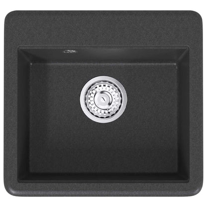 Kitchen Sink Single Basin Granite 47 x 44 x 19 cm Graphite