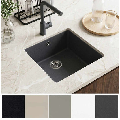 Kitchen Sink Single Basin Granite 43 x 46 x 20 cm Graphite