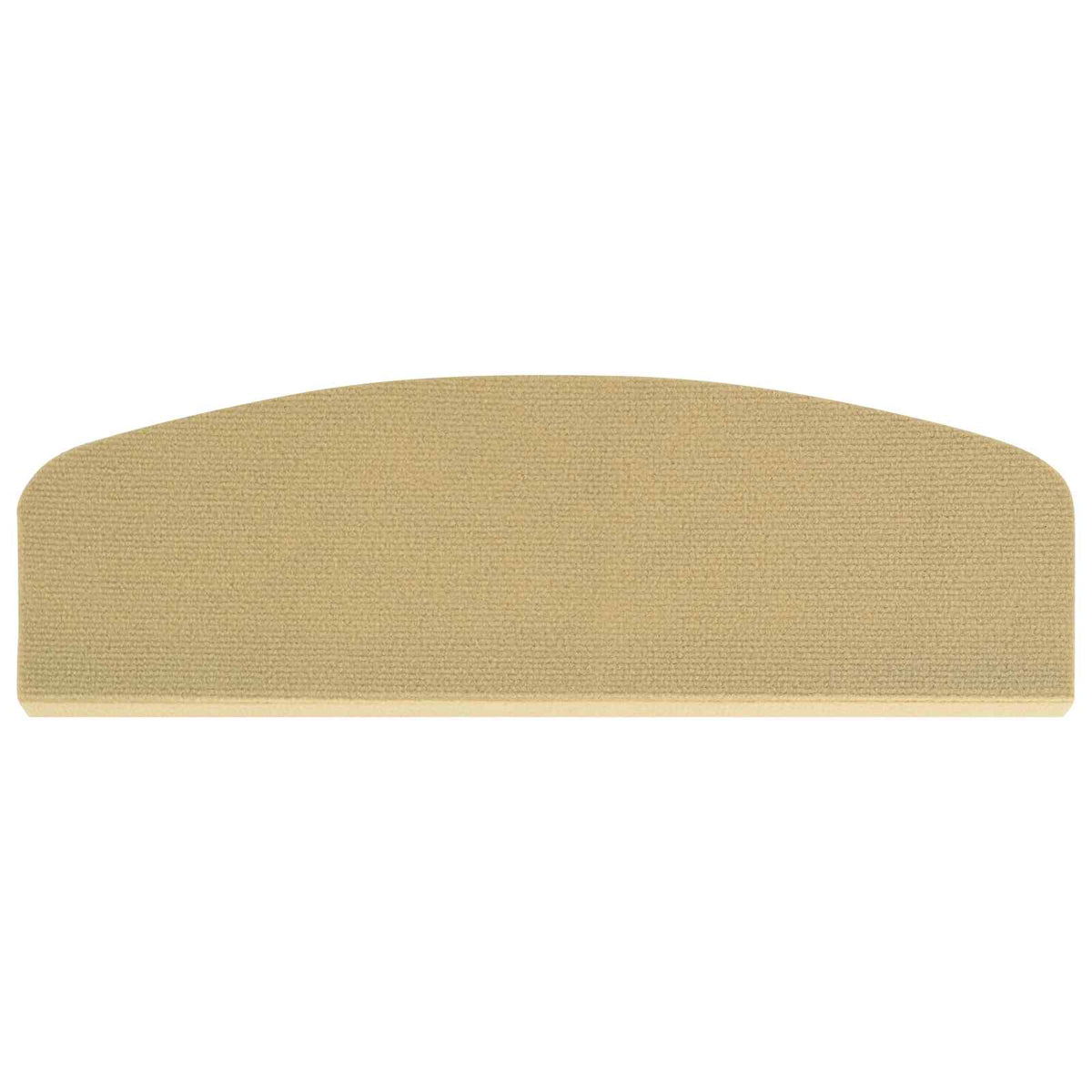 Stair Mats 15 pcs 56 x 17 x 3 cm Beige Polyester Half-round