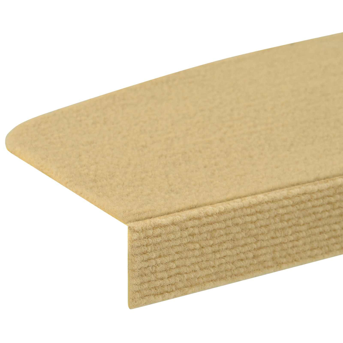 Stair Mats 15 pcs 65 x 21 x 4 cm Beige Polyester Half-round