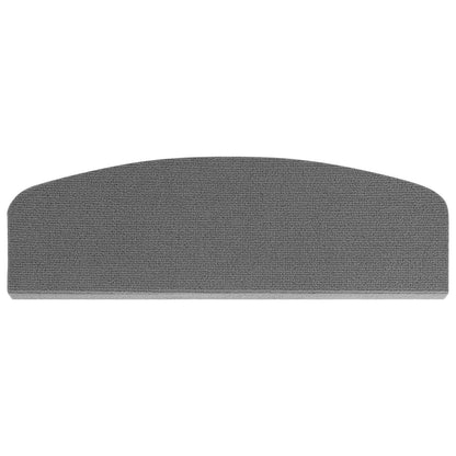 Stair Mats 15 pcs 65 x 21 x 4 cm Light Grey Polyester