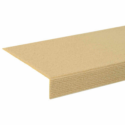 Stair Mats 15 pcs 65 x 21 x 4 cm Beige Polyester Rectangular